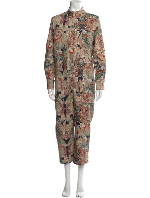 Chufy Floral Print Mock Neck Jumpsuit