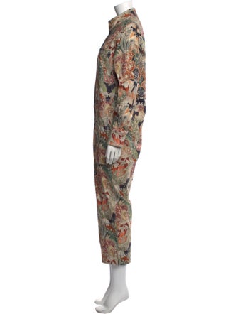 Chufy Floral Print Mock Neck Jumpsuit