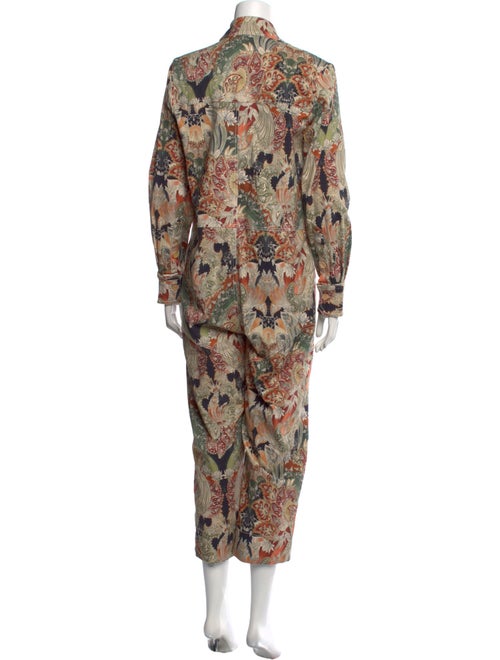 Chufy Floral Print Mock Neck Jumpsuit