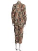 Chufy Floral Print Mock Neck Jumpsuit