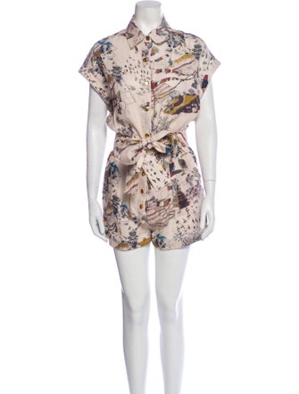 Chufy Linen Floral Print Romper