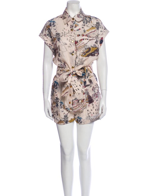 Chufy Linen Floral Print Romper