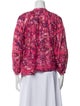 Chufy Floral Print Mock Neck Blouse