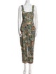 Chufy Printed Square Neckline Jumpsuit