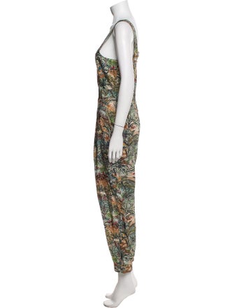 Chufy Printed Square Neckline Jumpsuit
