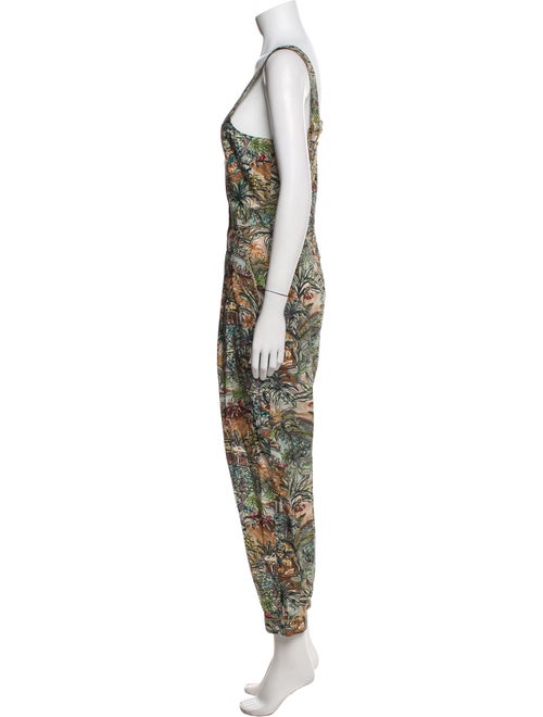 Chufy Printed Square Neckline Jumpsuit