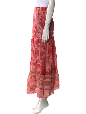 Chufy Floral Print Midi Length Skirt