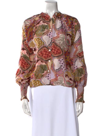 Chufy Silk Paisley Print Blouse