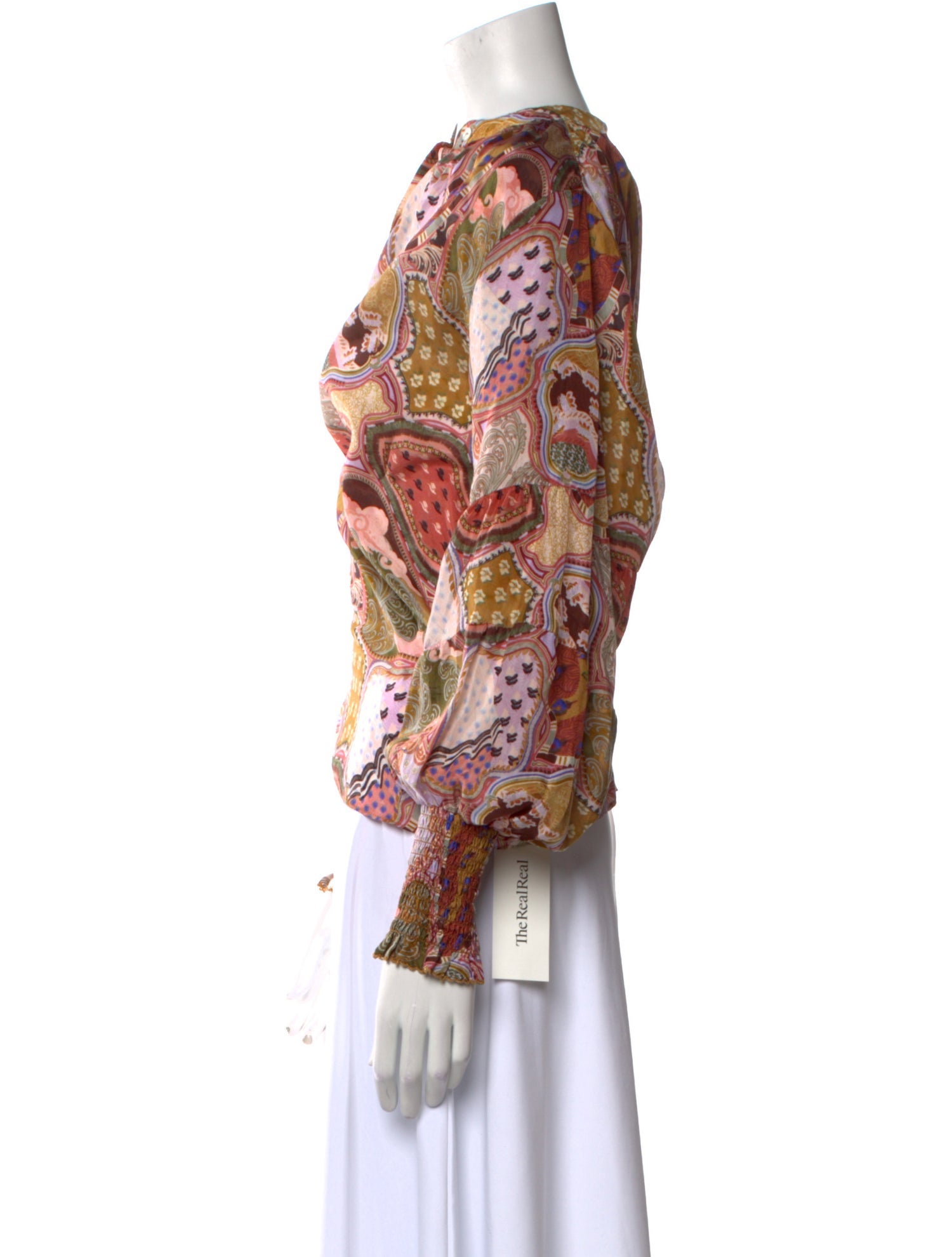 Chufy Silk Paisley Print Blouse