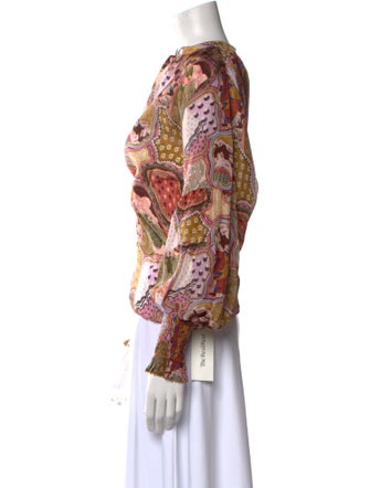 Chufy Silk Paisley Print Blouse