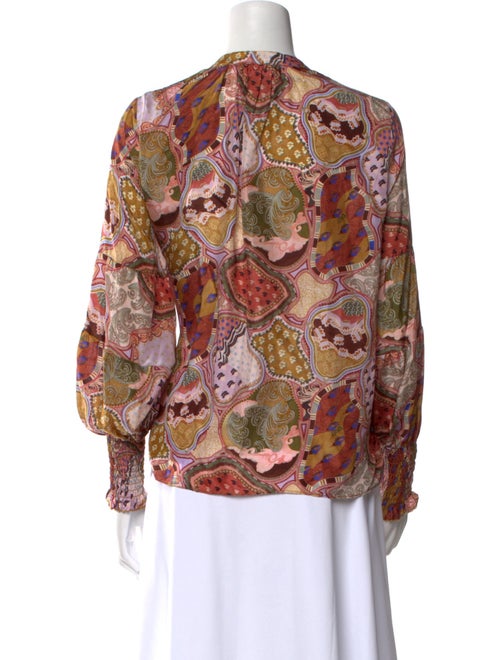 Chufy Silk Paisley Print Blouse