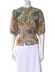 Chufy Floral Print Crew Neck Blouse