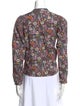 Chufy Floral Print Mock Neck Blouse