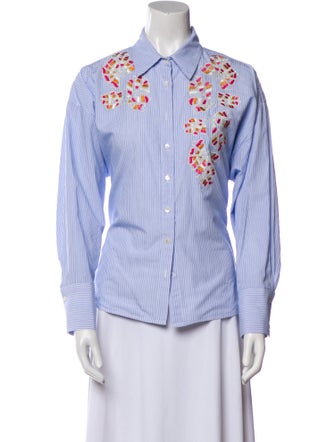 Chufy Striped Long Sleeve Button-Up Top