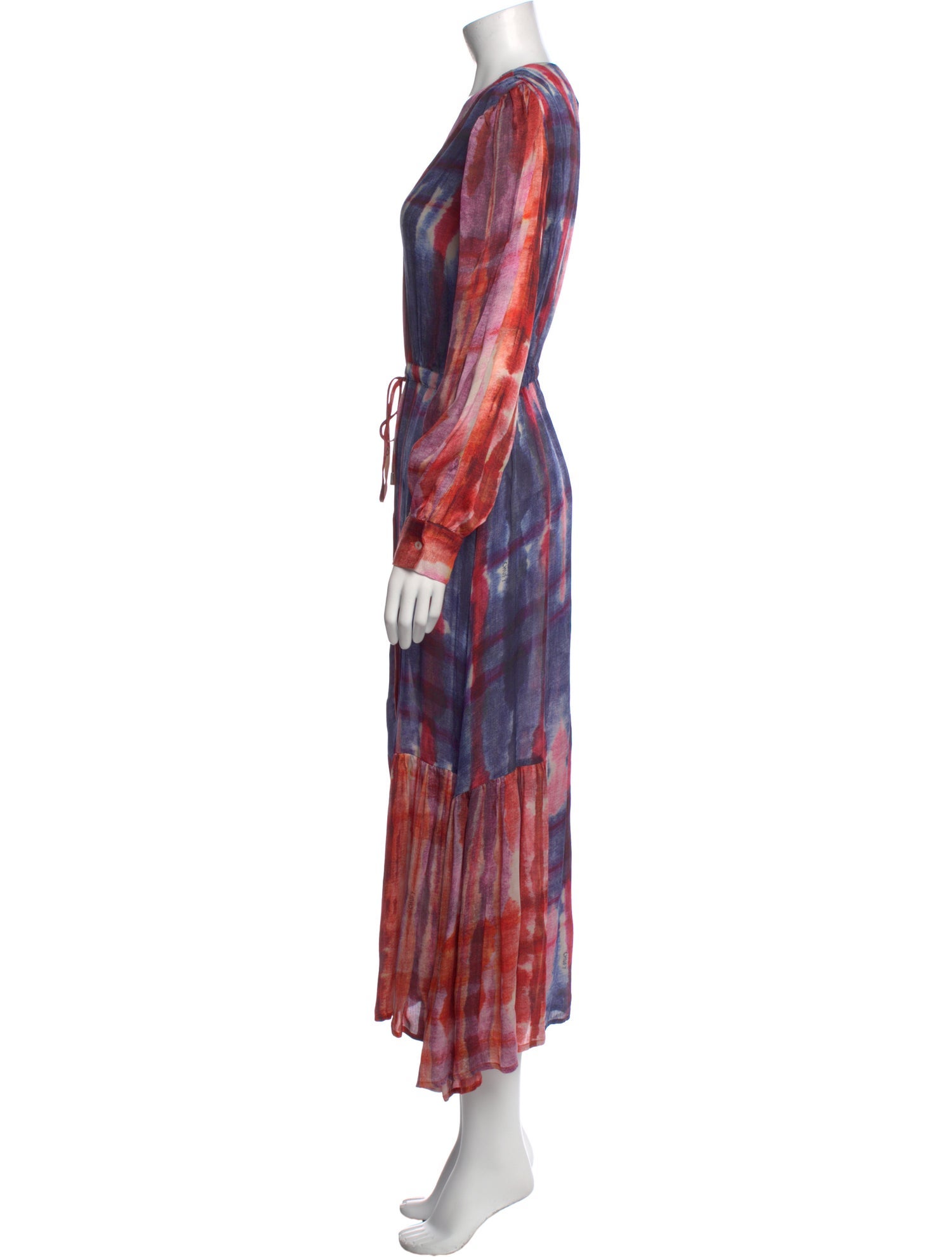 Chufy Tie-Dye Print Long Dress