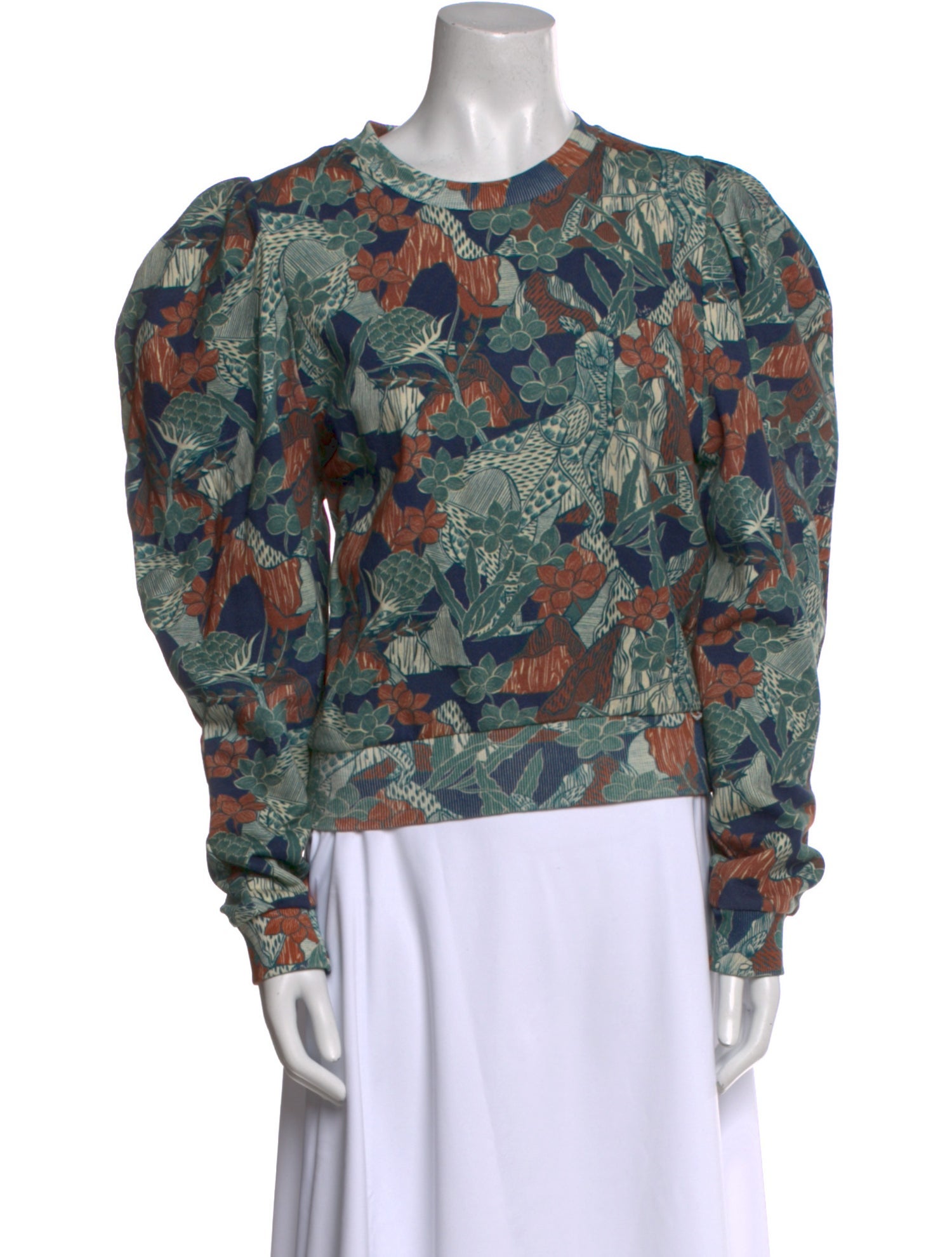 Chufy Floral Print Crew Neck Sweatshirt