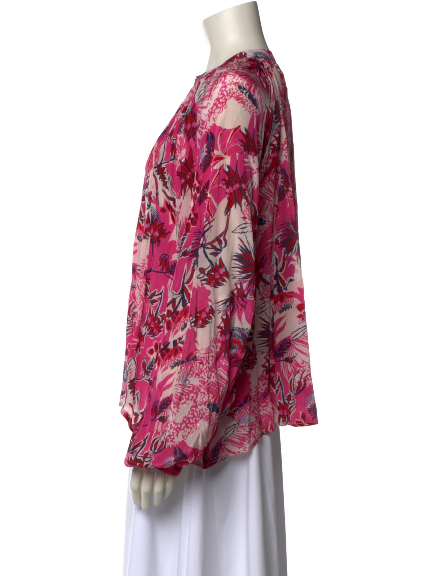 Chufy Floral Print Crew Neck Blouse