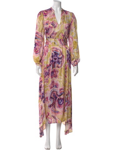 Pre-owned Chufy Paisley Print Long Dress In Multi