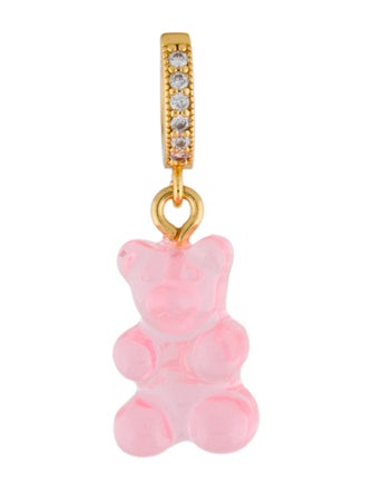 Crystal Haze Jewelry Resin & Crystal Bear Single Drop Earring