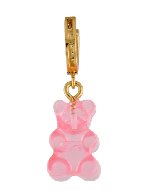 Crystal Haze Jewelry Resin & Crystal Bear Single Drop Earring
