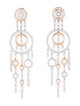 Crivelli 18K 4.35ctw Diamond Circle Chandelier Earrings
