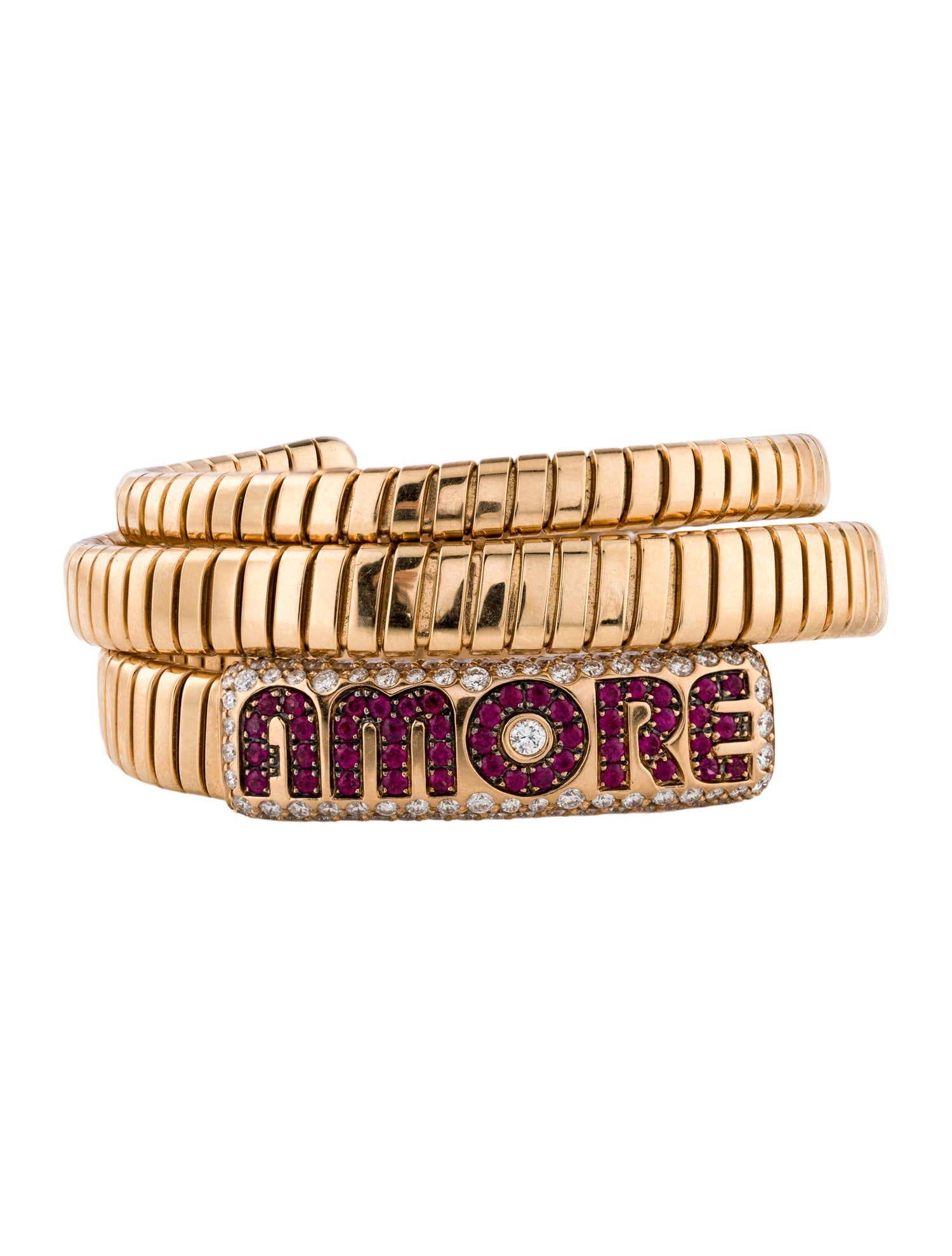 Crivelli 18K Ruby & Diamond 'Amore' Tubogas Bracelet