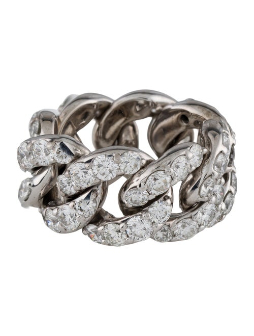 Crivelli 18K 4.65ctw Diamond Curb Link Chain Ring