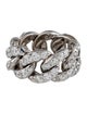 Crivelli 18K 4.65ctw Diamond Curb Link Chain Ring