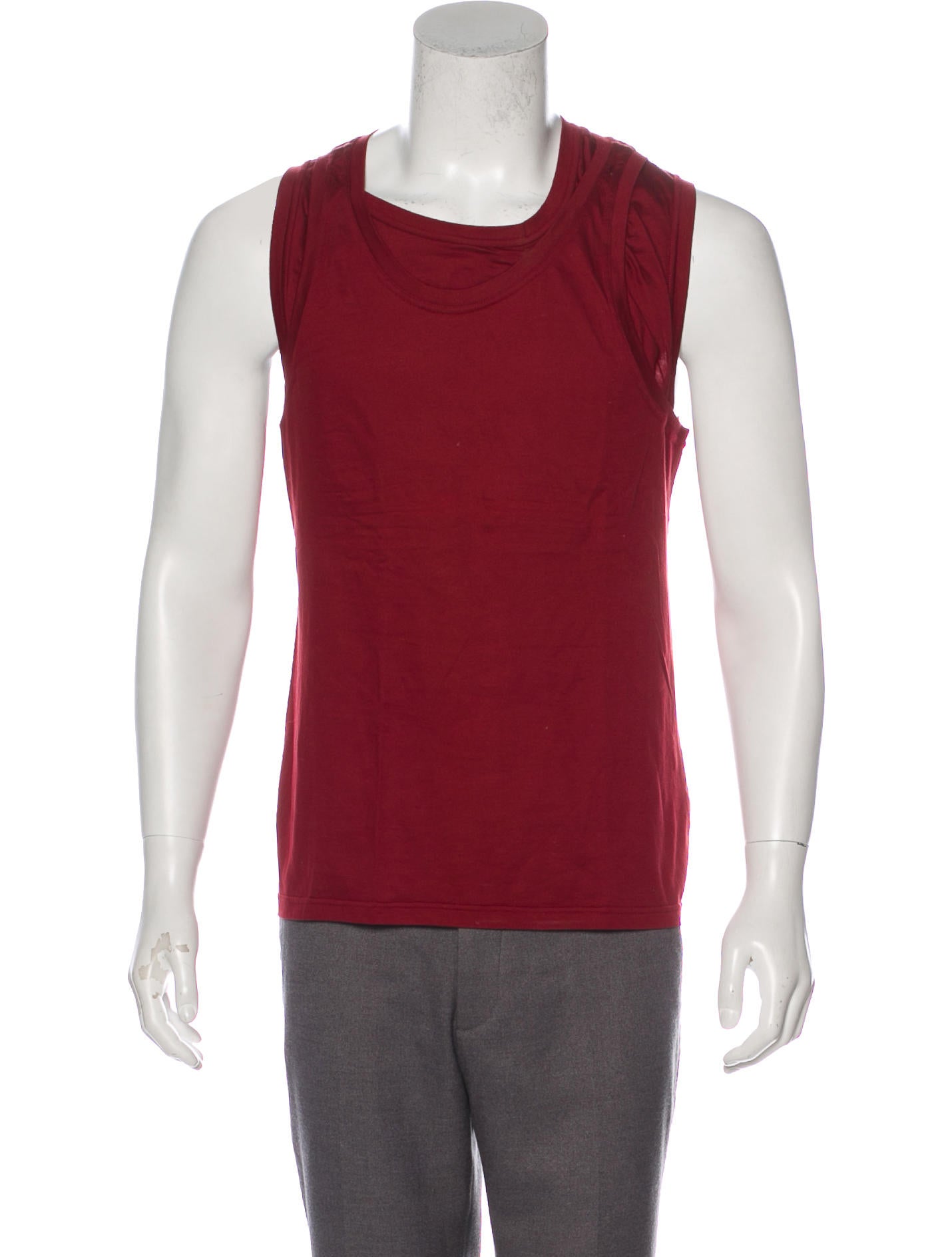 Carol Christian Poell Layered Sleeveless T-Shirt - Red T-Shirts