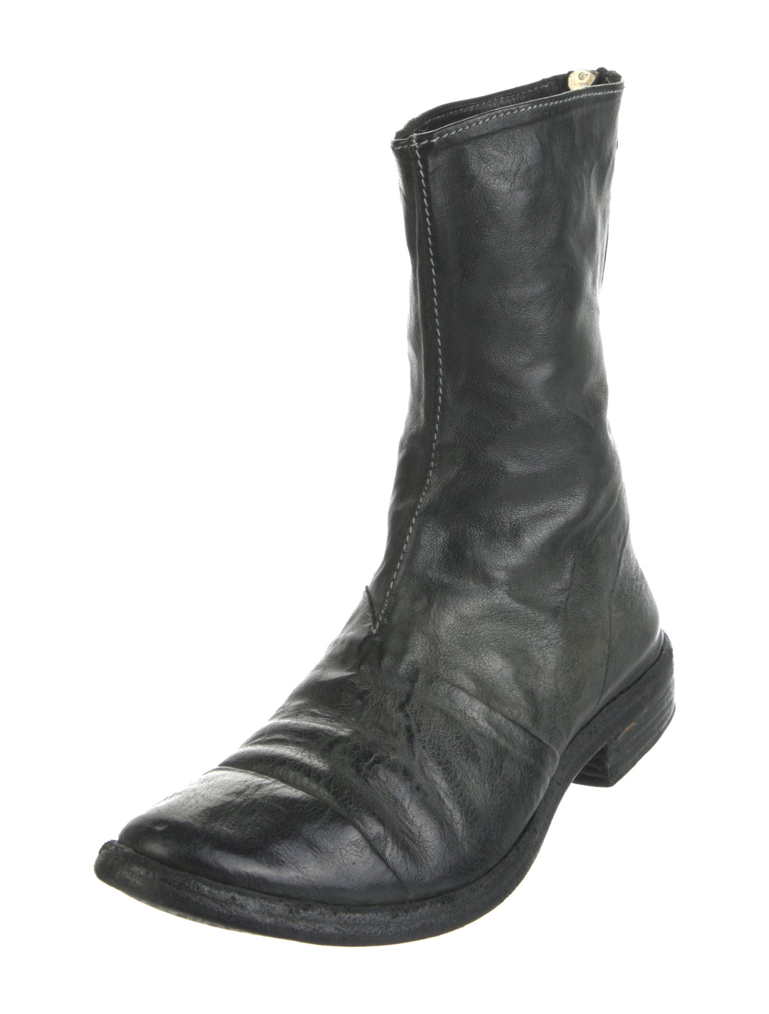 Carol Christian Poell 'Tornado' Leather Moto Boots
