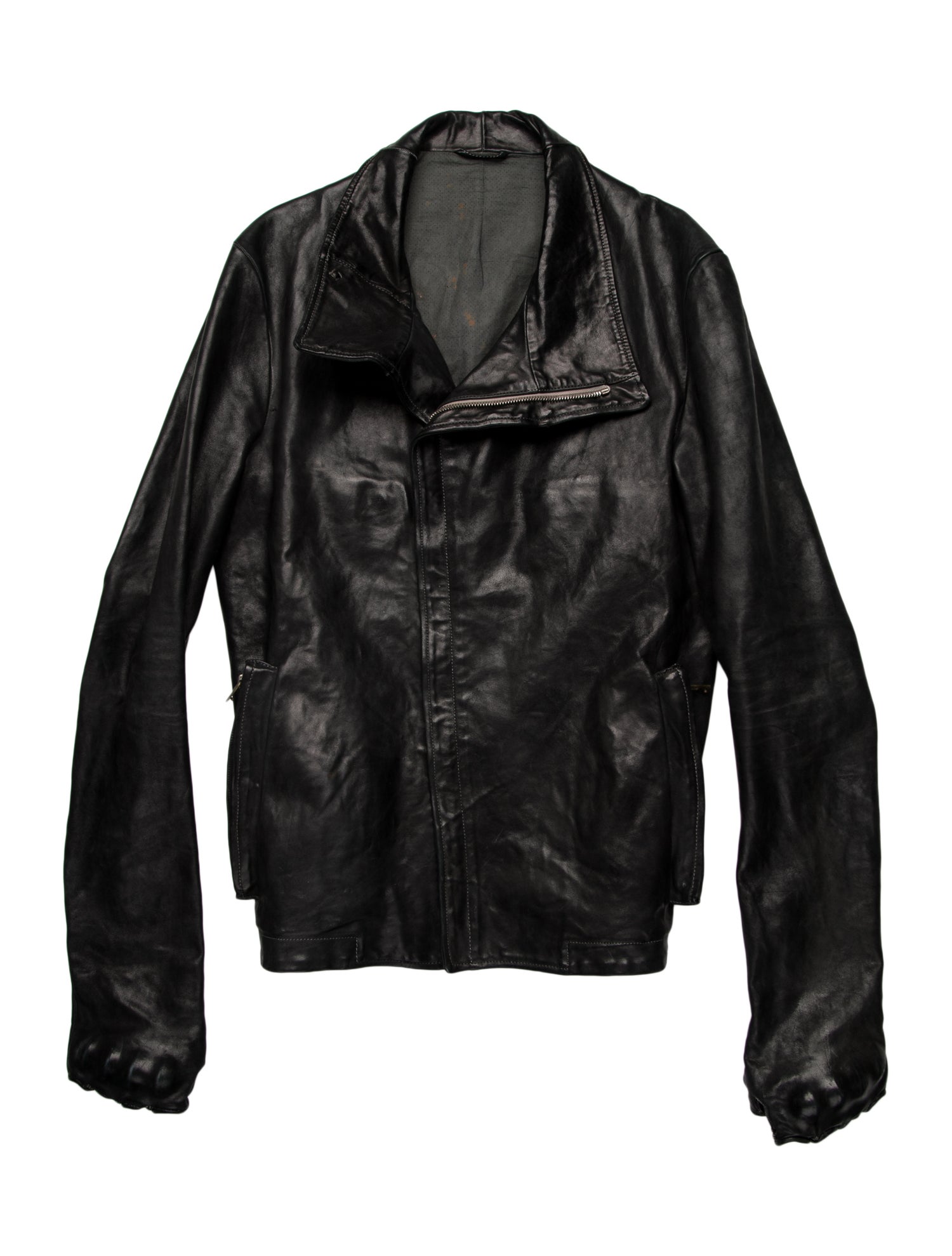 Carol Christian Poell Vintage Titanium Prosthetic Knuckles and Elbows Moto Jacket