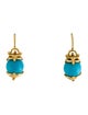 Cathy Carmendy 20K Turquoise Drop Earrings