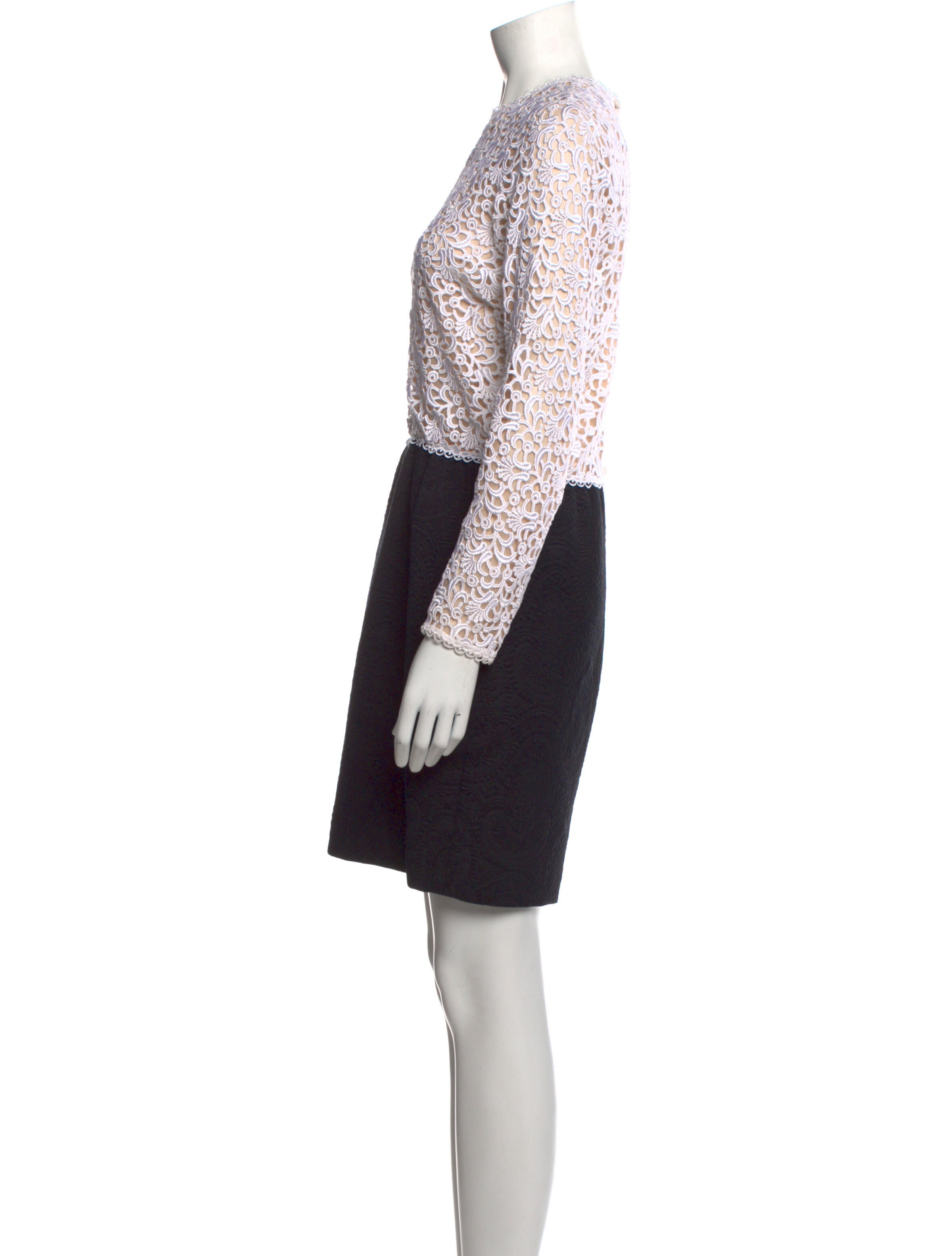 Carolyn Rowan Lace Pattern Mini Dress