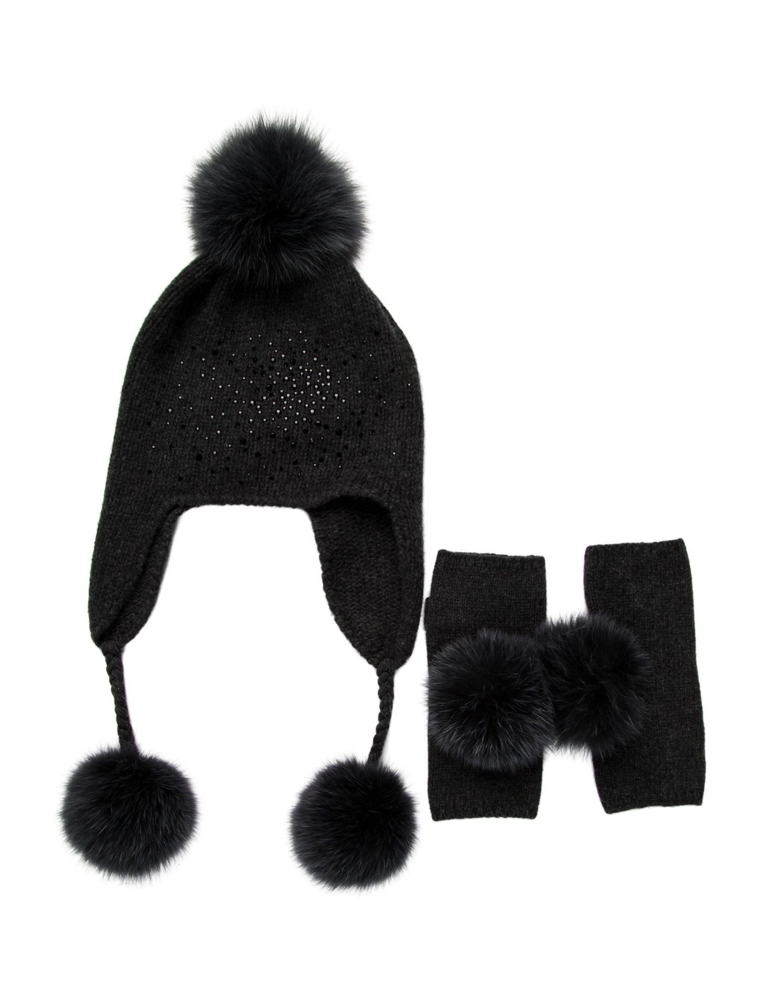 Carolyn Rowan Cashmere Hat and Gloves