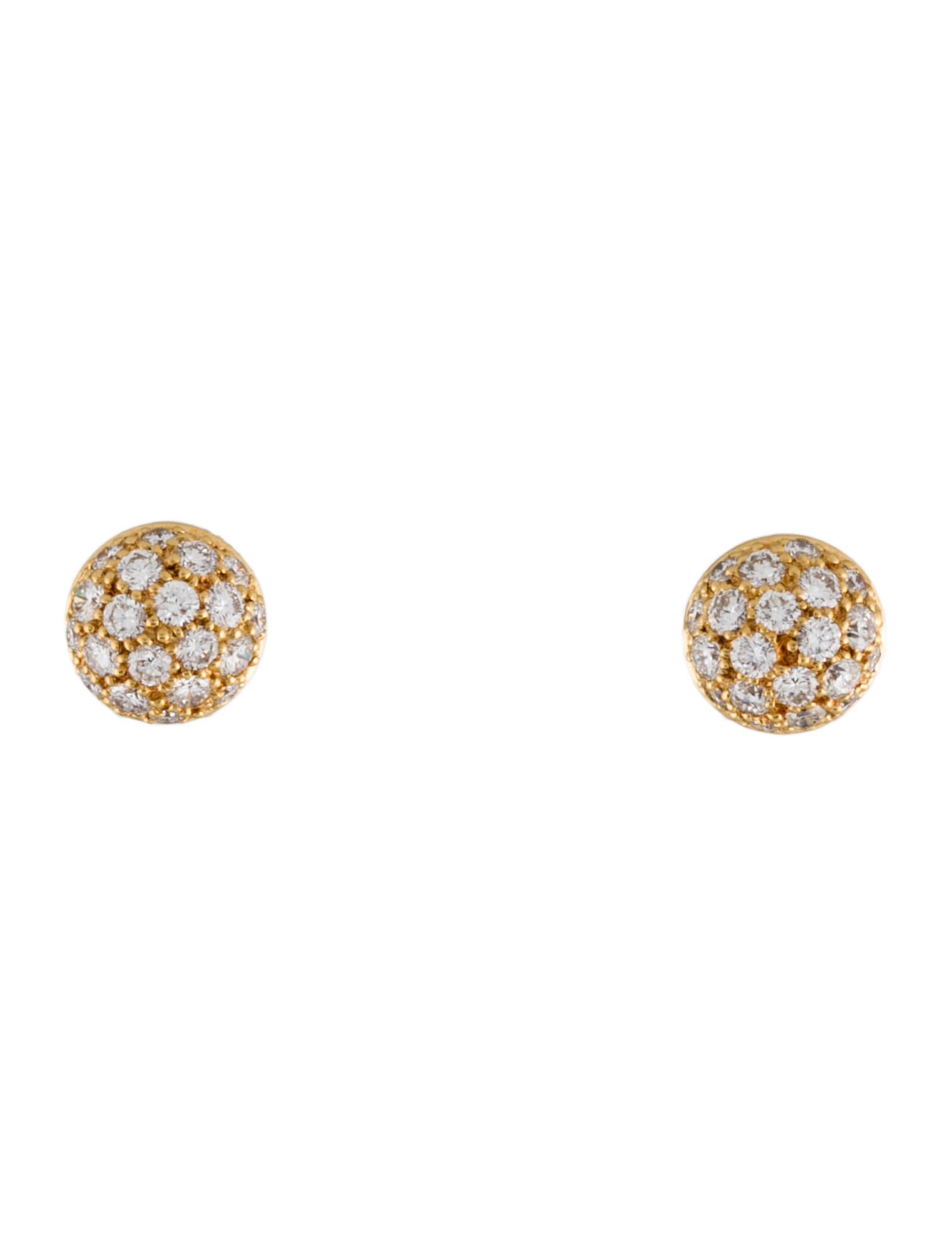 Cartier Diamond Mimi Earrings 18K Yellow Gold Stud, Earrings