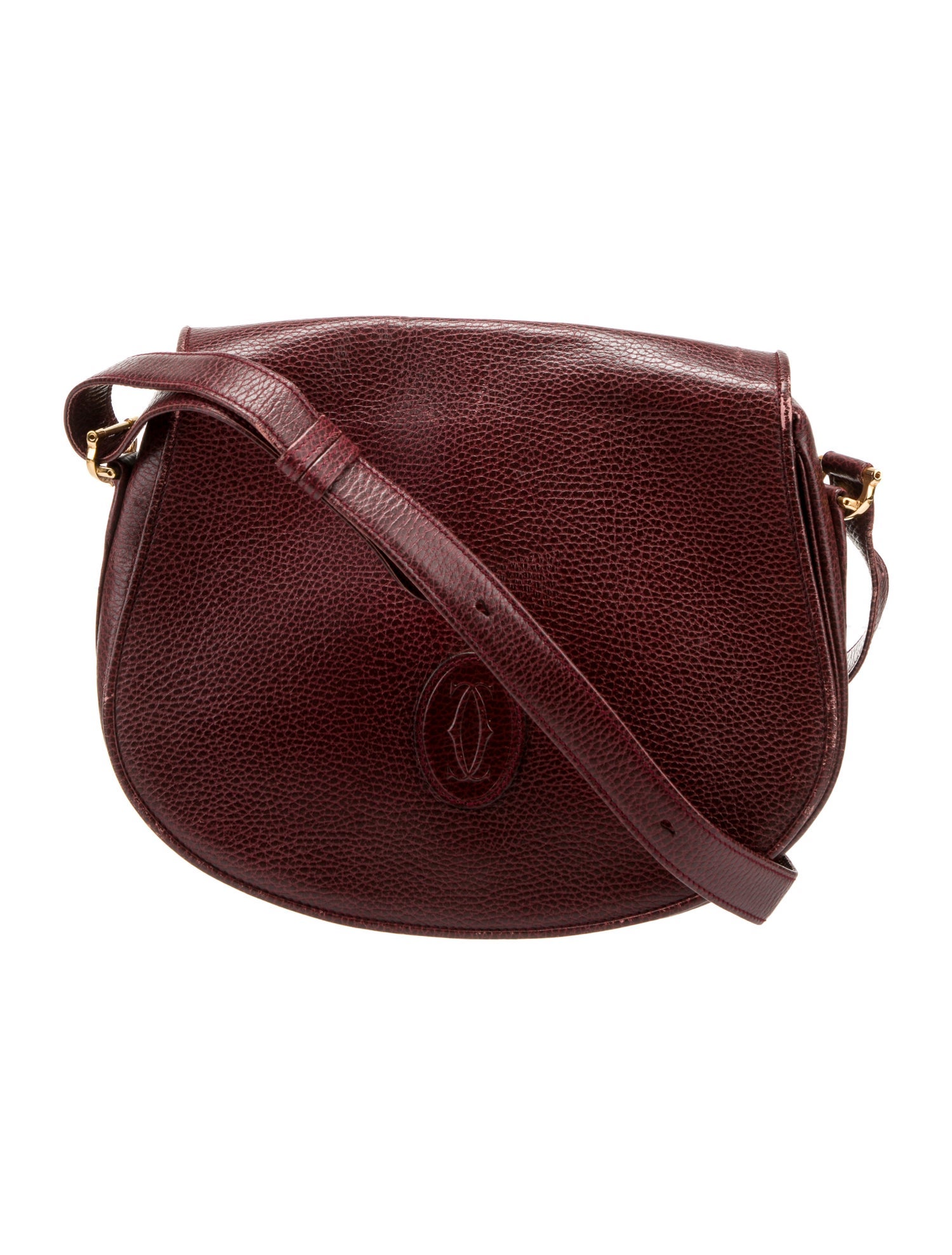 Cartier Leather Crossbody Bag Burgundy Crossbody Bags, Handbags