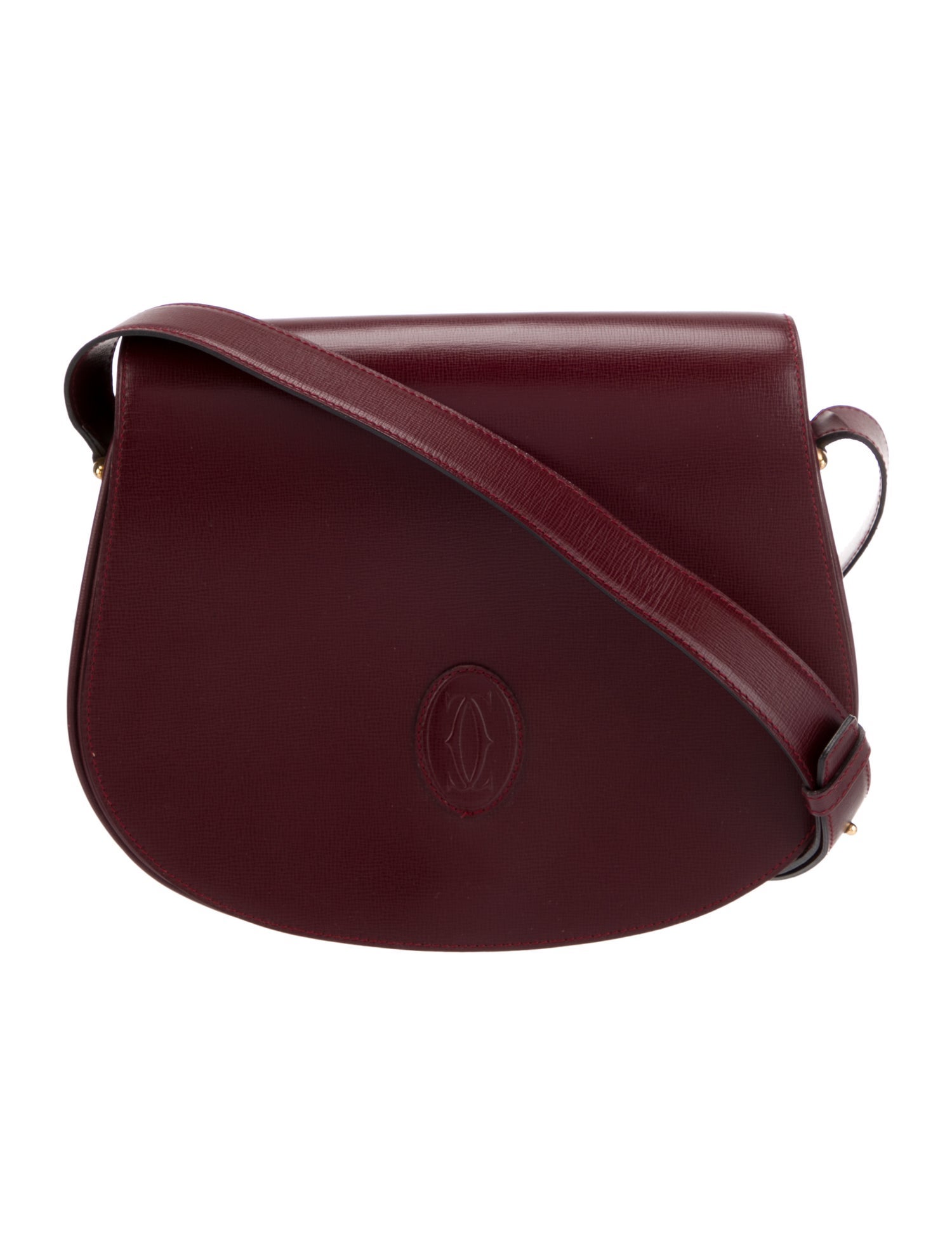 Cartier Leather Crossbody Bag Burgundy Crossbody Bags, Handbags