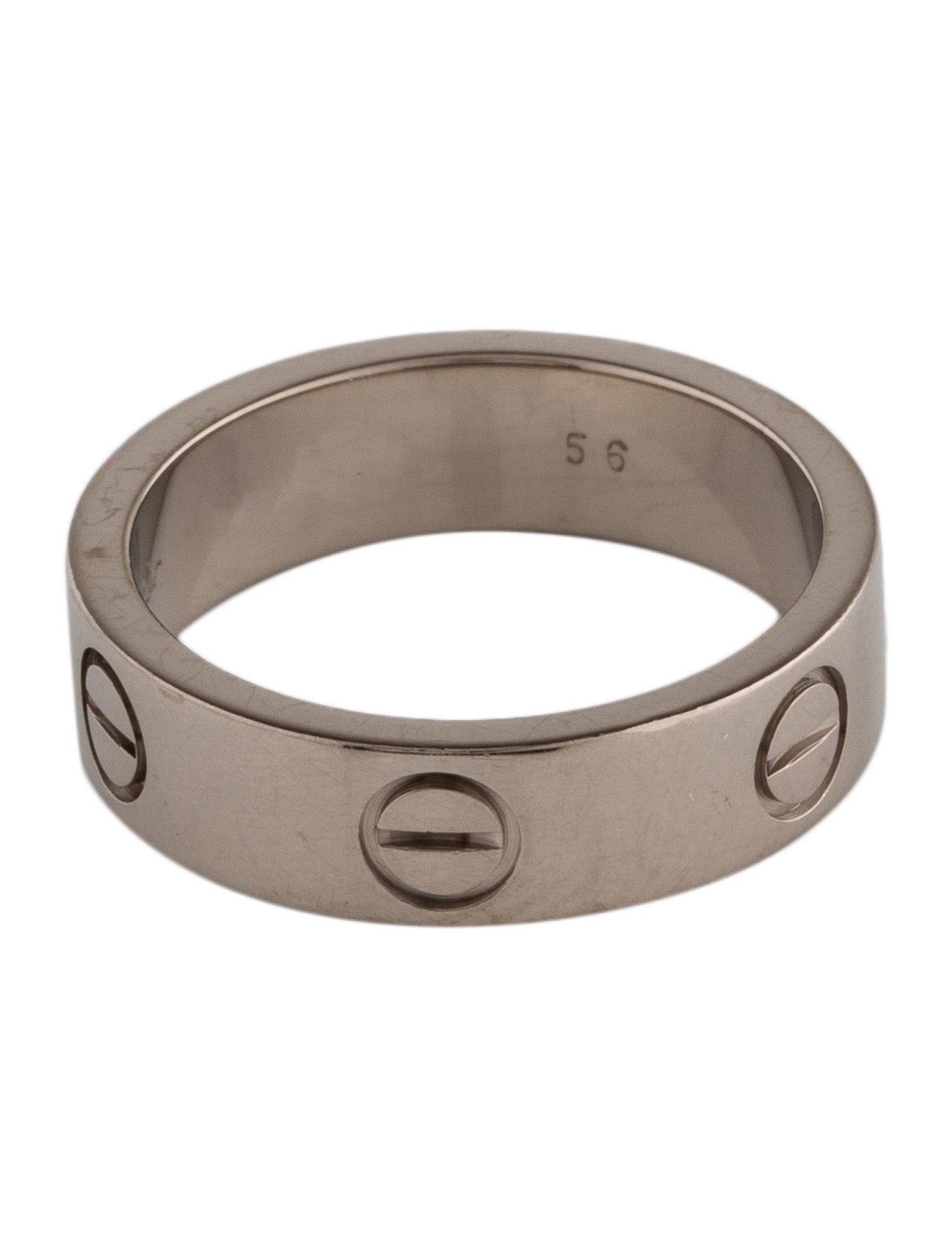 Cartier Vintage LOVE Ring 18K White Gold Band, Rings CRT104429