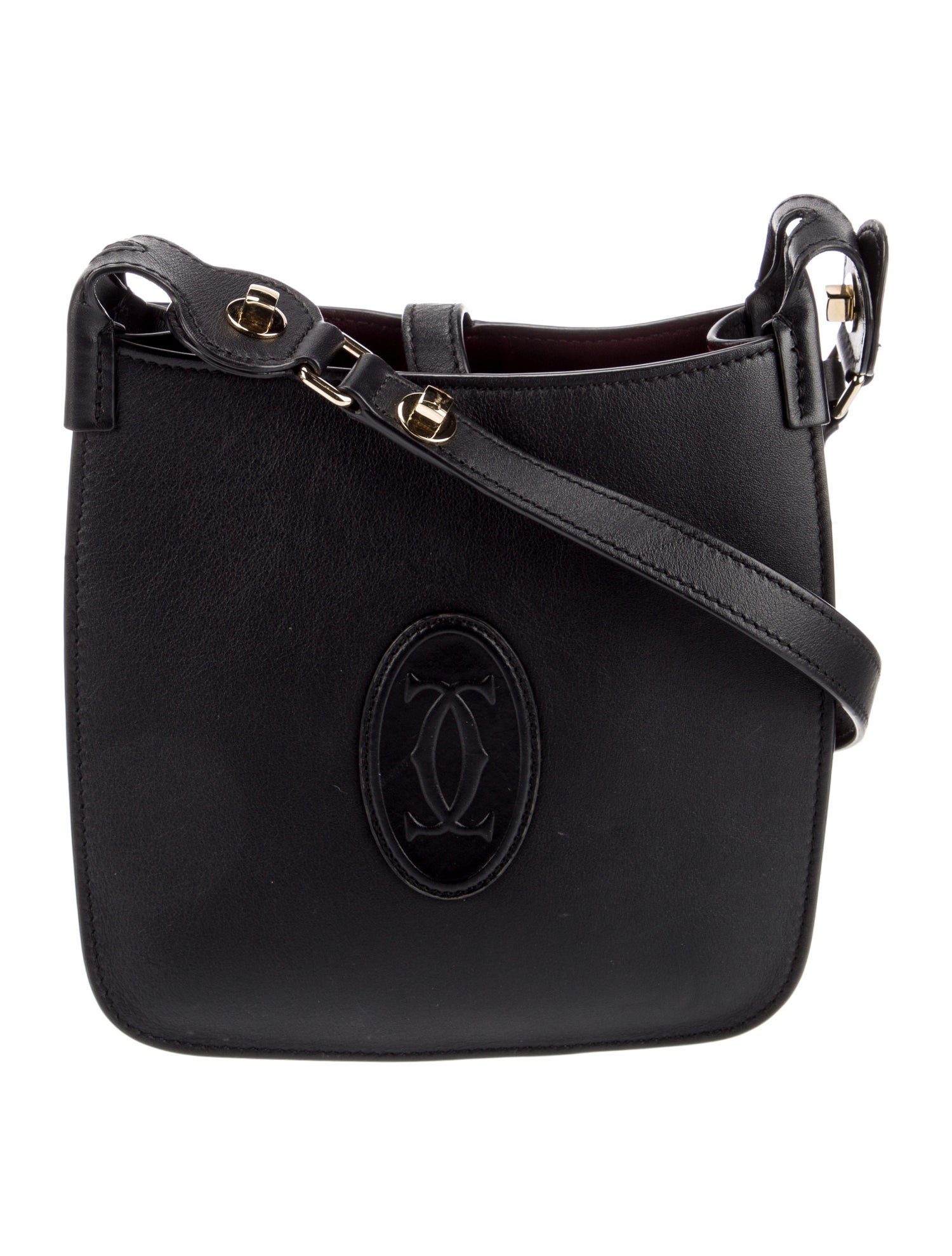 Cartier Leather Crossbody Bag Black Crossbody Bags, Handbags