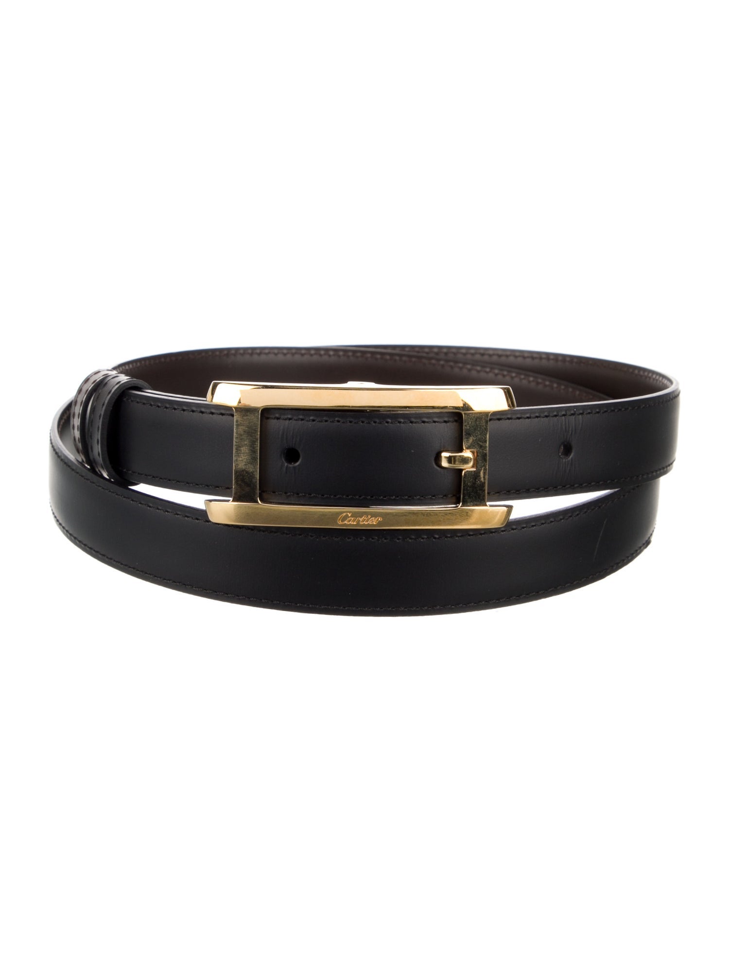 Cartier Skinny Leather Belt Black Belts, Accessories CRT104581