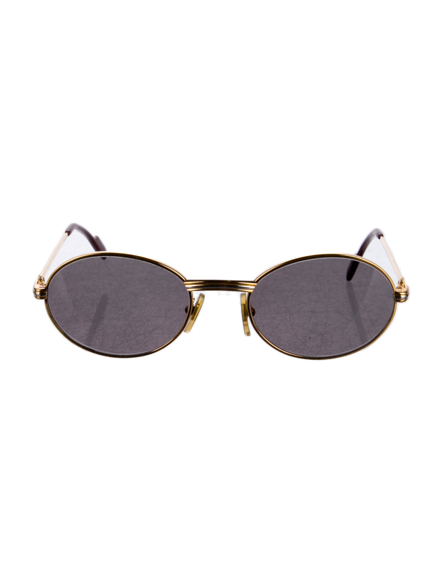 Cartier Vintage Round Sunglasses Gold Sunglasses, Accessories