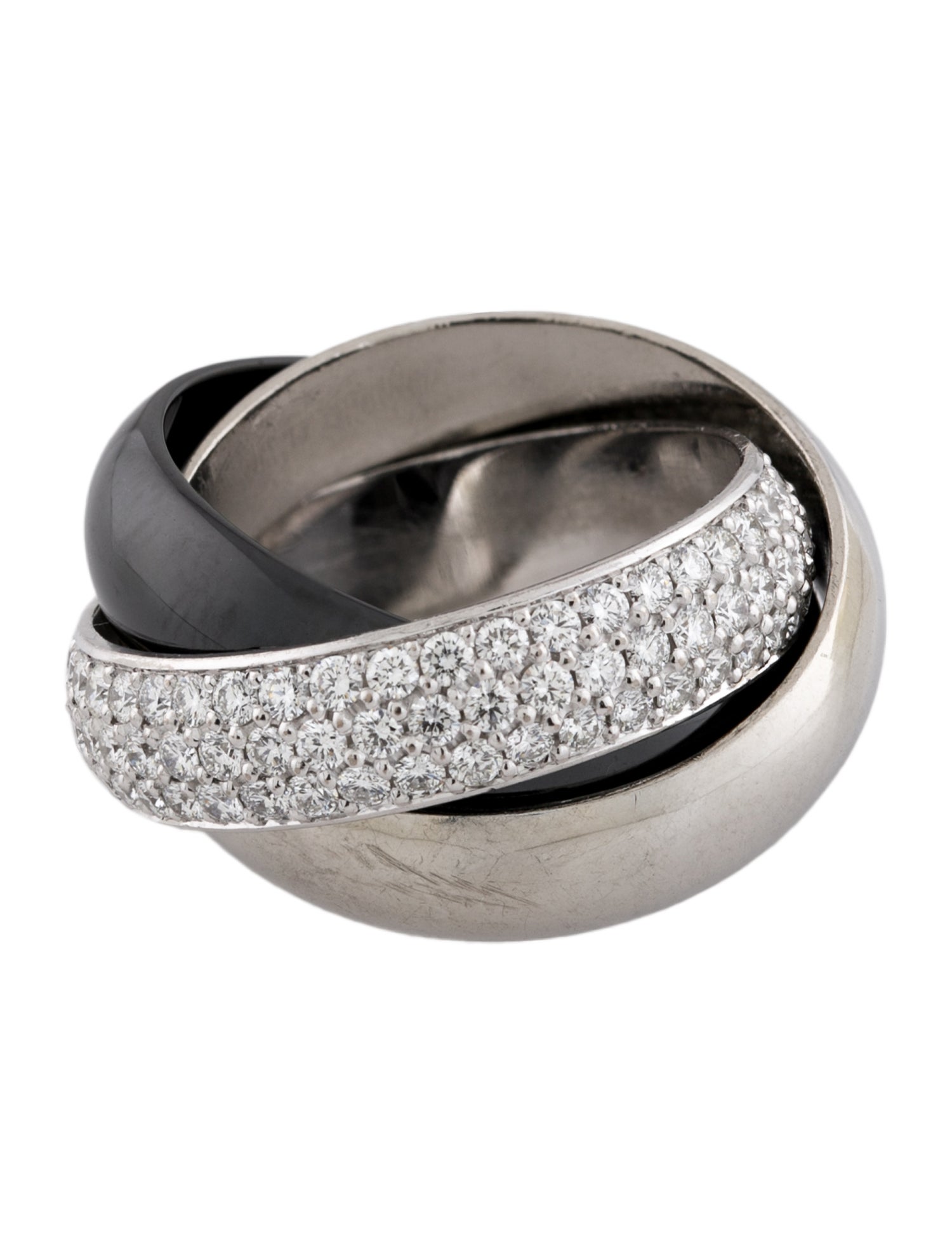 Cartier Large Ceramic Trinity Ring