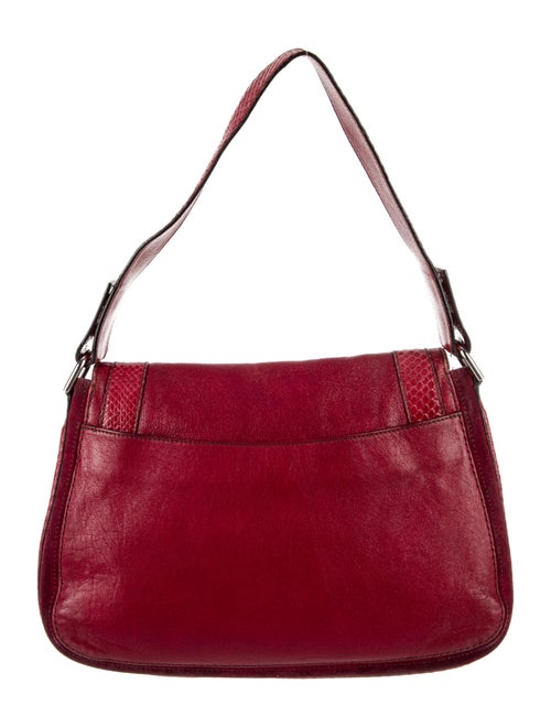 Cartier Snakeskin Trim Suede Shoulder