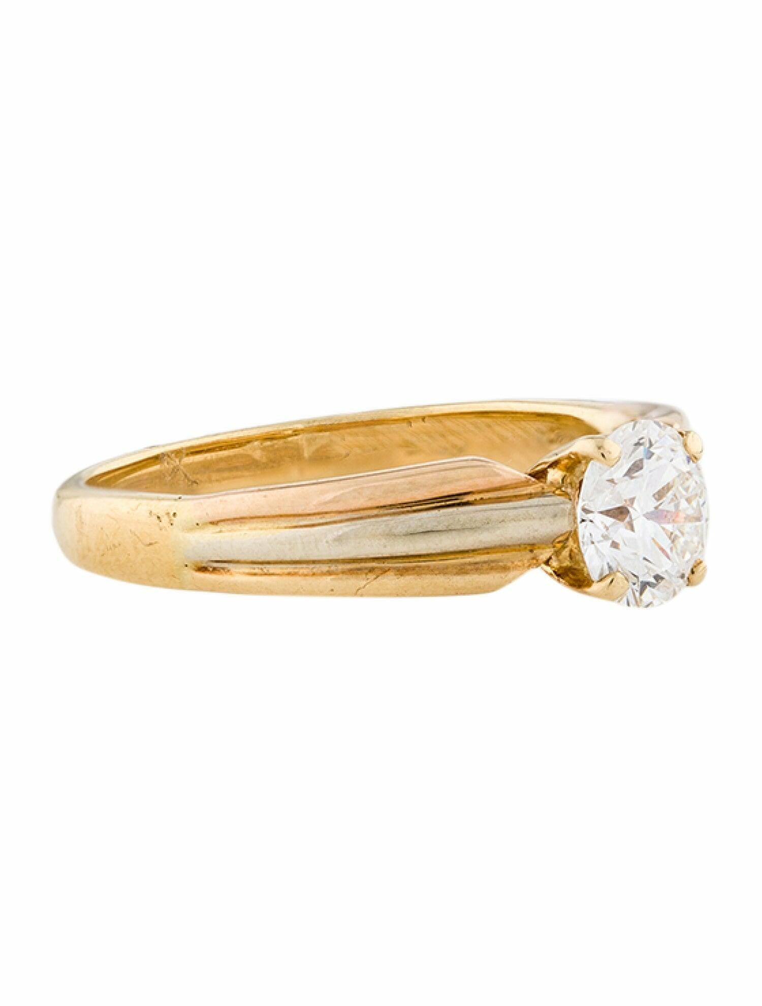 Cartier Vintage 18K Diamond Trinity Engagement Ring