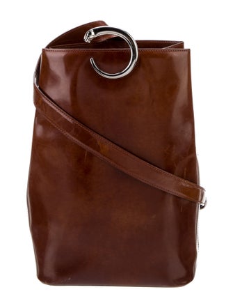 Cartier Solid Patent Leather Bucket Bag