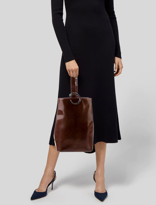 Cartier Solid Patent Leather Bucket Bag