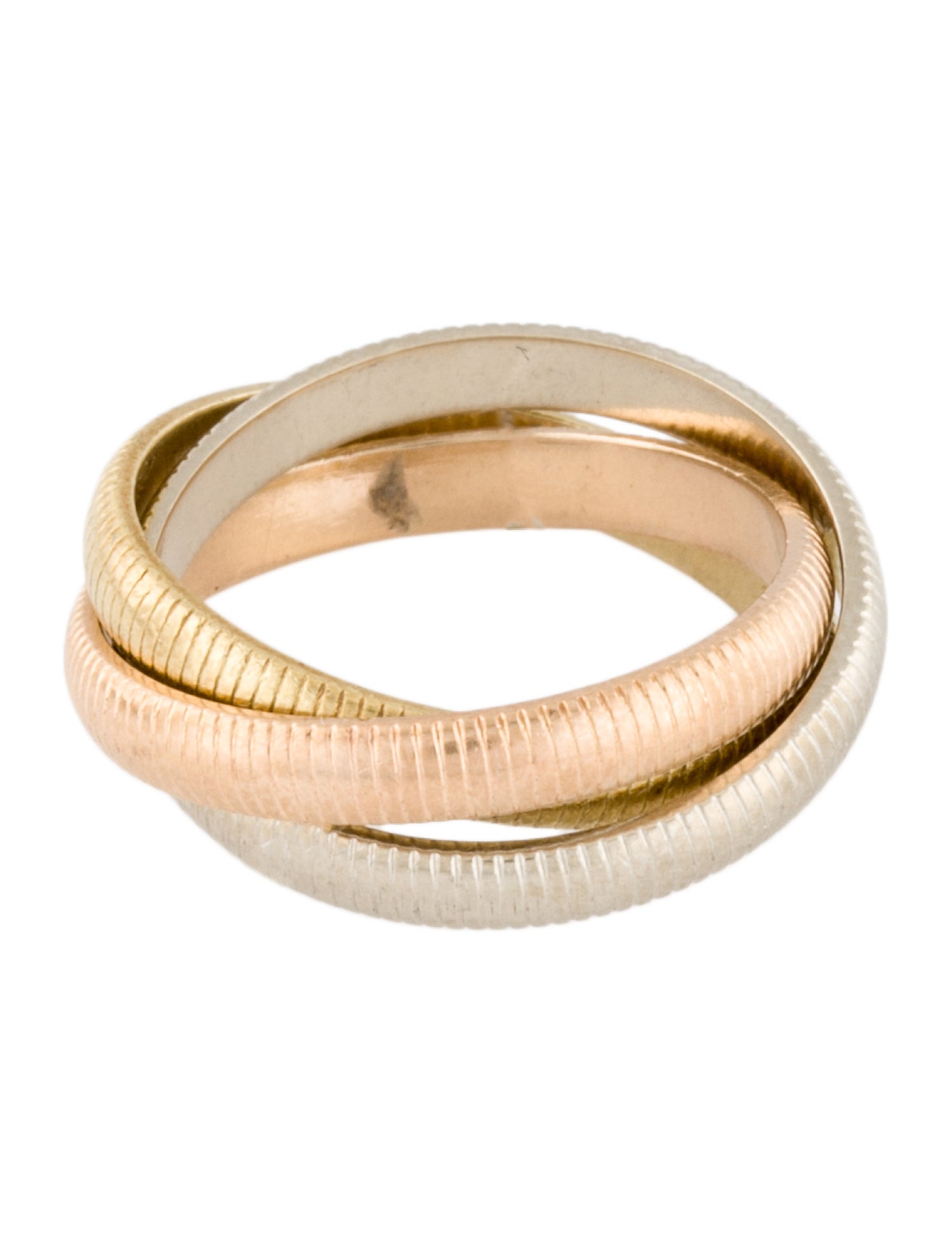 アクセサリー vintage trinity ring dead stock Vintage Trinity Ring, Cartier Style Trinity Ring, 18k Gold