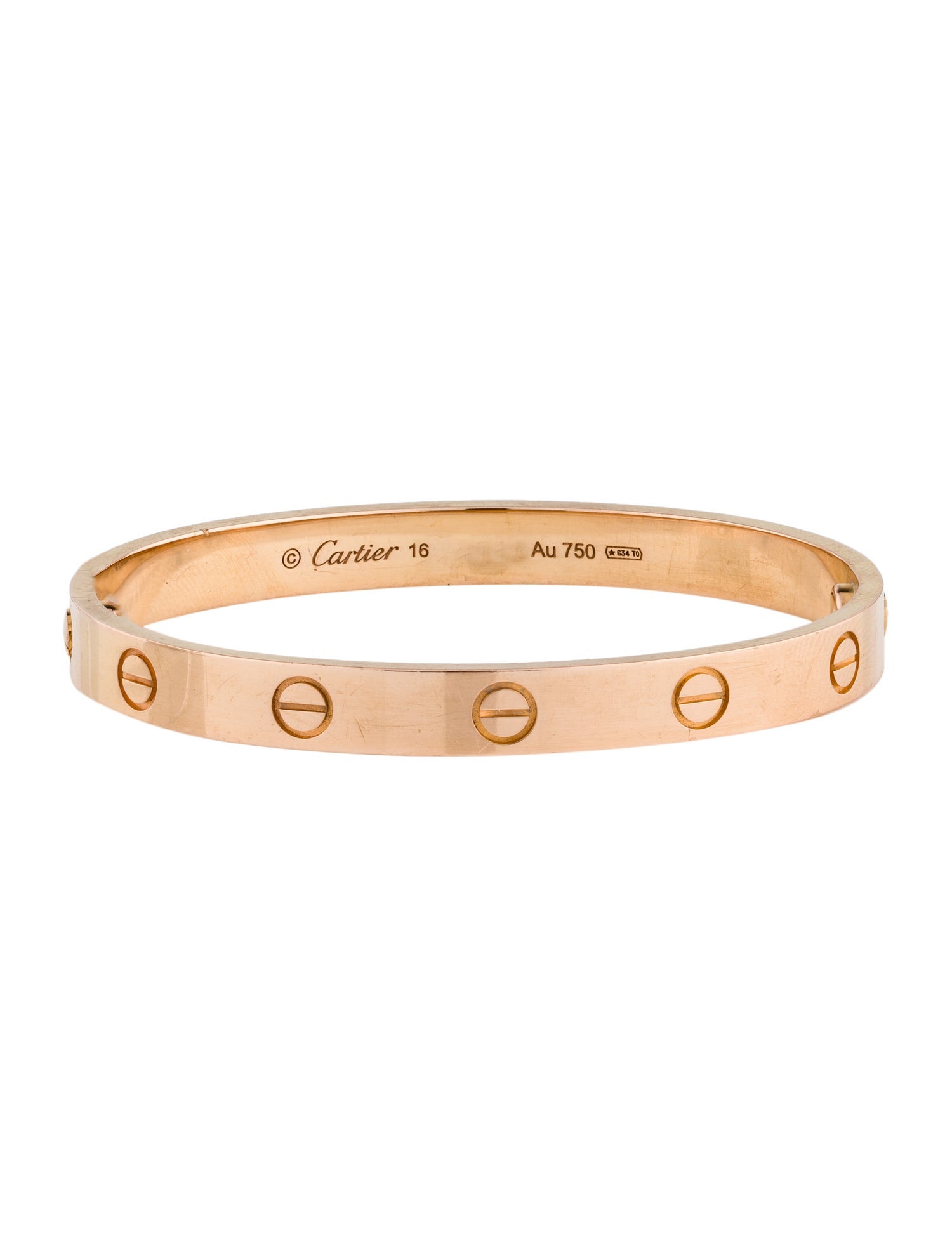 Cartier LOVE Bracelet 18K Rose Gold Bangle, Bracelets CRT116615