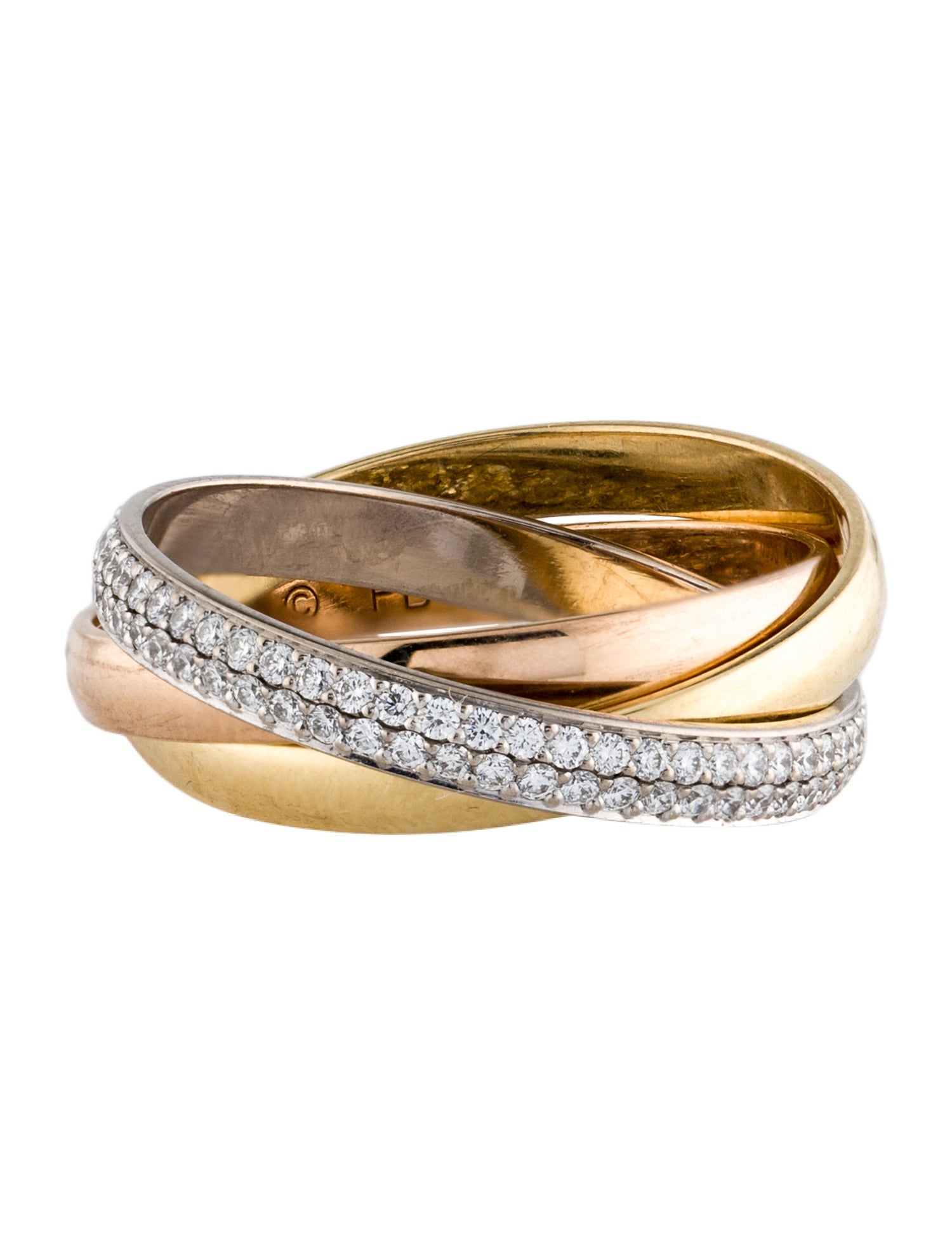 Cartier Diamond Classic Trinity Ring - Rolling Ring, Rings - CRT117346 ...