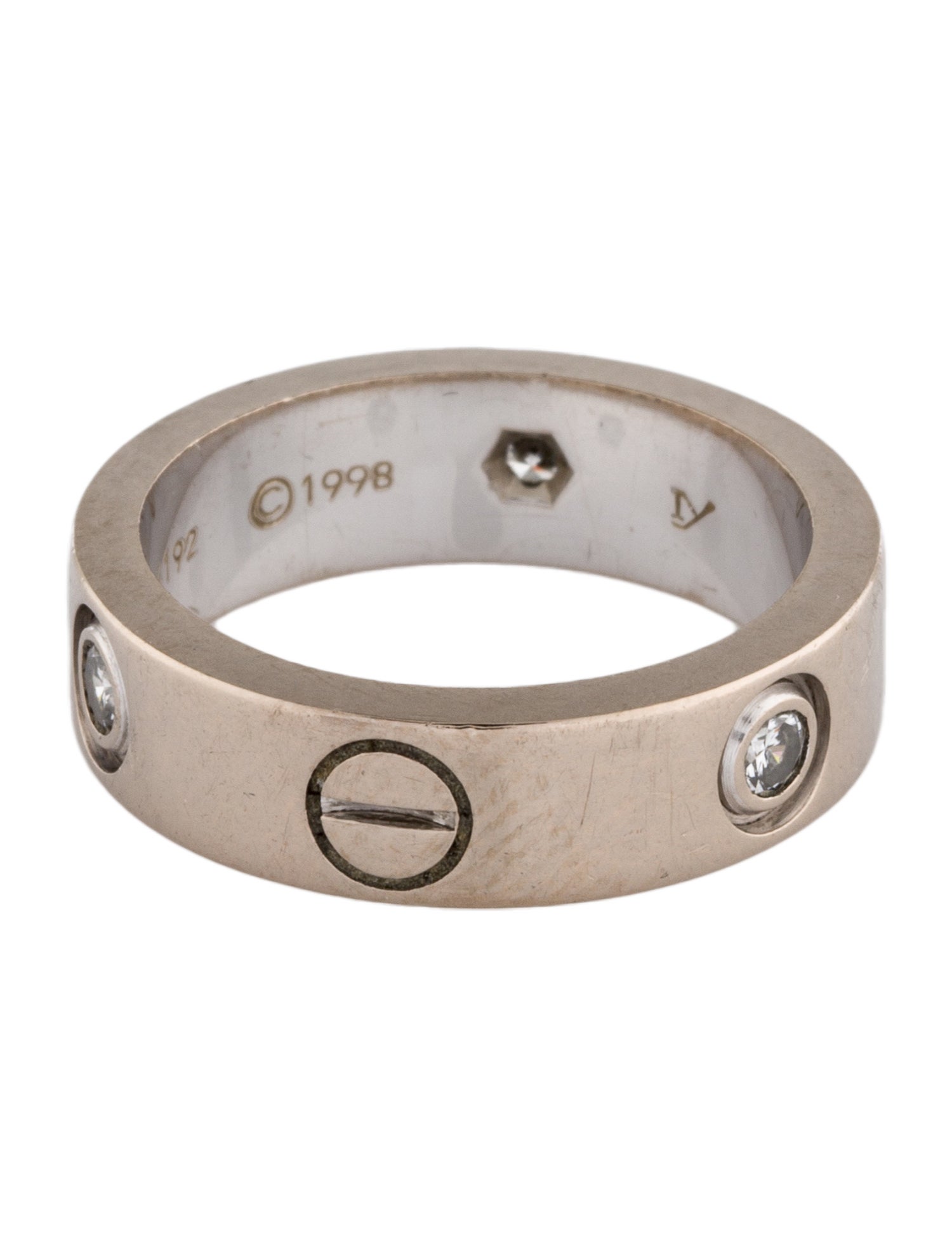 Cartier Vintage 3 Diamond LOVE Ring